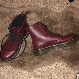 Doc Martens Women’s Luana Combat Boots Burgundy